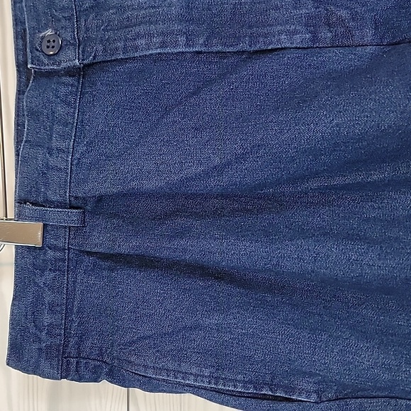 Dockers Pleated Khakis Soft Cotton - Blue  Straight Leg Womens Size Waist 38" - Picture 4 of 13